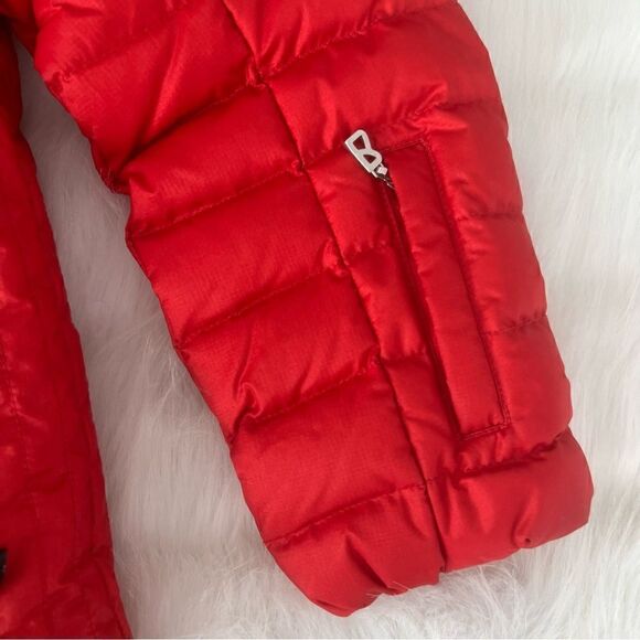 Bogner Kids Orange Red Down Ski Jacket with Hoodie (M) - Picture 3 of 10